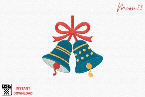 Christmas Bells and Bow Embroidery PNG Review