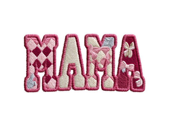 Faux Embroidery MAMA Patch PNG Review