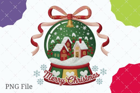 Faux Embroidery Winter Village Snow Glob Review