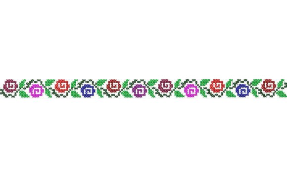 Flowers Border Cross Stitch Embroidery Review