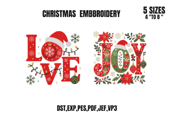 JOY LOVE Christmas Art Embroidery Bundle Review