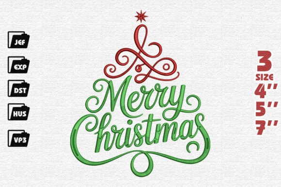 Merry Christmas Swirl Embroidery Design Review