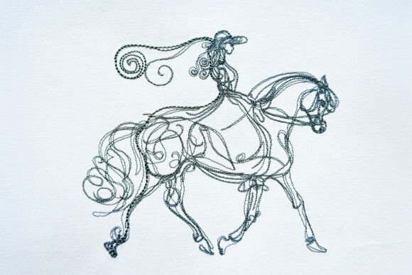 One Line Horse Machine Embroidery Design Review