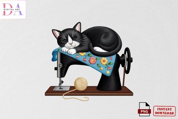 Review: Embroidery Cat Sewing Machine PNG for Real Projects