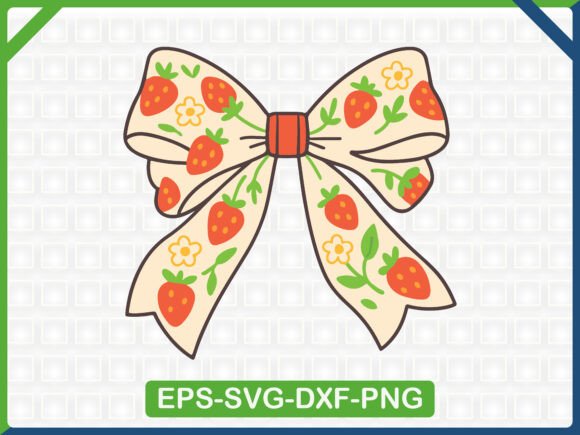 Strawberry Bow Embroidery SVG Design Review