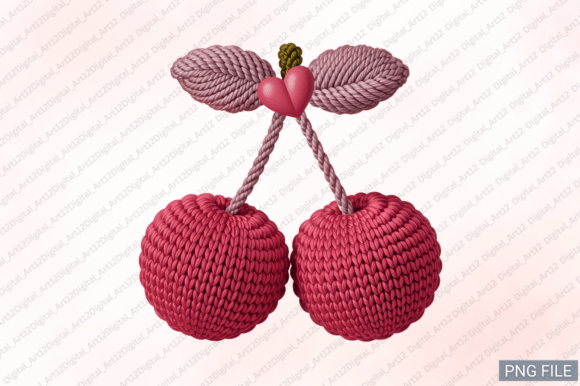 Valentine Cherry Embroidery PNG Design Review