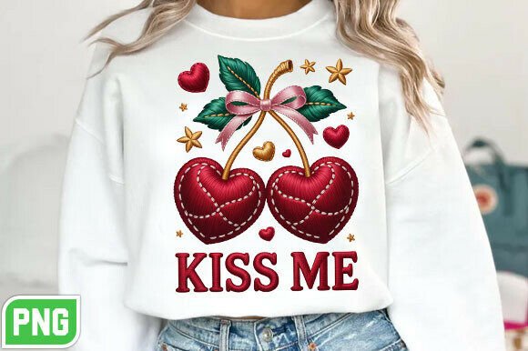 Valentine Kiss Me Embroidery PNG Review