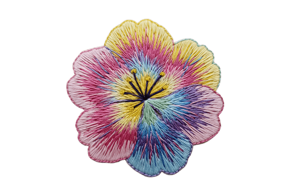 Vibrant Pansy Flower Embroidery Patch Review